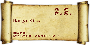 Hanga Rita névjegykártya