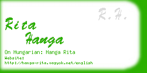 rita hanga business card